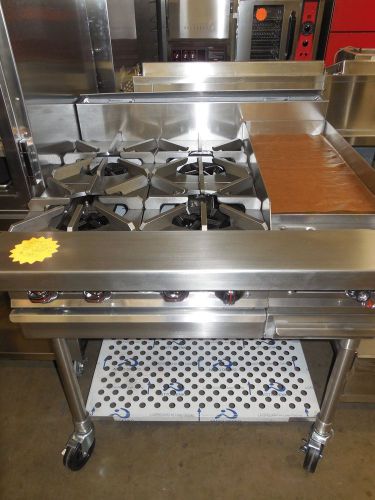 Jade Range #JMRH-4-A 36&#034; Heavy Duty 4-Burners Hotplate with 12&#034; Griddle, Nat Gas