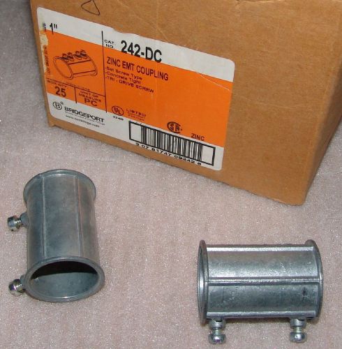 (38) EMT conduit couplings zinc Bridgeport 242-DC