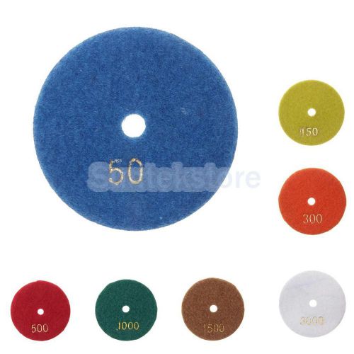 7pcs diamond polishing pads 3&#034; for granite concrete marble wet polish for sale