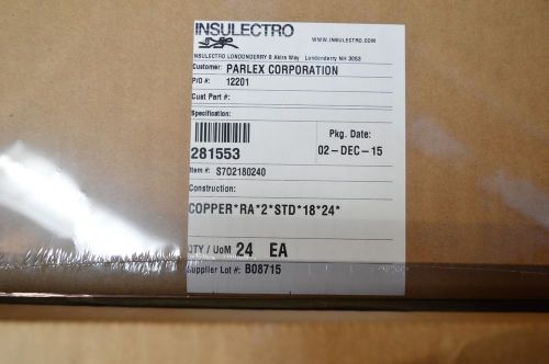 INSULECTRO COPPER RA*2*STD* 18&#034;x24&#034; COPPER FOIL Sheets//24Quantity