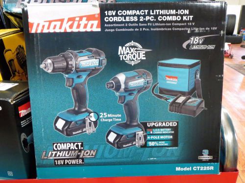 Makita 18V Compact Lithium-Ion COrdless 2-Pc Combo Kit CT225R