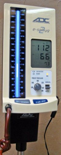 Adc e-sphyg 2 auto blood pressure unit mobile stand &amp; 3 cuff sizes model 9002 for sale