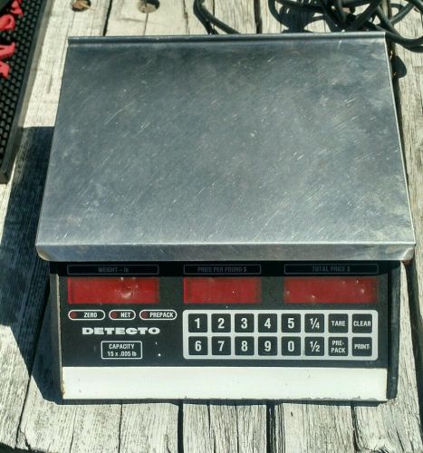 Detecto Price Computing 15 Lb X .005 Lb PC-20NF Digital Price Computing Scale