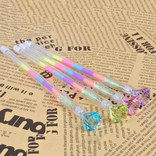 2x Diamond Gel Pen 6 Colors in 1 Pen Colorful Pen Novelty Pen Student Ink Pens 1