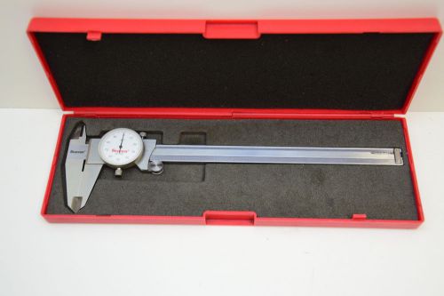 Starrett No. 1202 Analog 8&#034; Caliper .001 Increments 4-way Measuring in Case