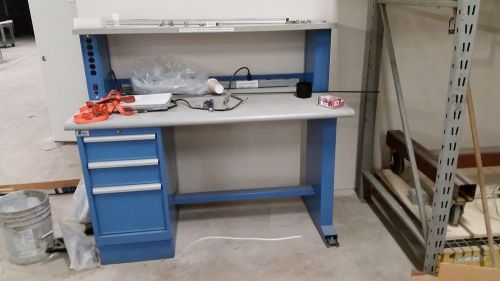 Lista technical workbench with (3) drawer cabinet with instrument riser shelf for sale