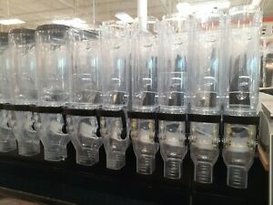 24 TRADE FIXTURES&#034; ACRYLIC COMMERCIAL COFFEE BEAN/GRAIN/CANDY DISPENSERS+Shelfs 