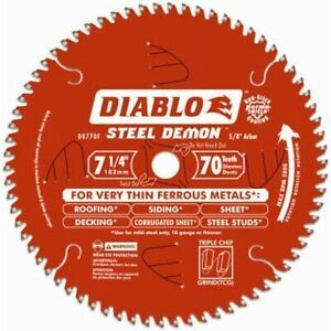 Diablo Genuine 71/4in x 70 Tooth Metal Cutting Saw Blade # D0770F