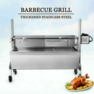 89cm BBQ Pig Lamb Spit Roast Roaster Rotisserie Charcoal Barbecue BBQ Grill USA!