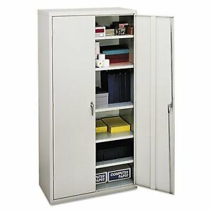 Hon Assembled Storage Cabinet, 36w X 18 1/8d X 71 3/4h, Light Gray SC1872Q