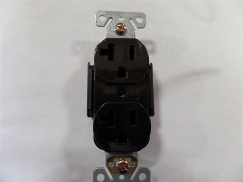 10 Pcs NEM 5-20 BLACK DUPLEX RECEPTACLES