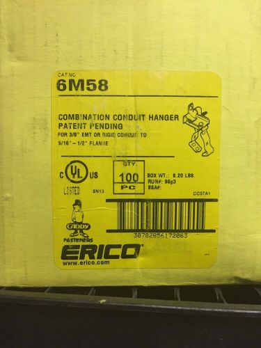 Quantity 100 erico caddy 6 m 58 combination conduit hanger clamp for sale