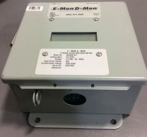 E-Mon D-Mon 3 phase class 2000 kwh meter 4803200 KIT (NO CT&#039;S)