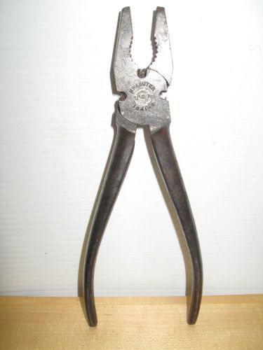 VINTAGE KRAEUTER LINEMANS PLIERS -- 1841-8