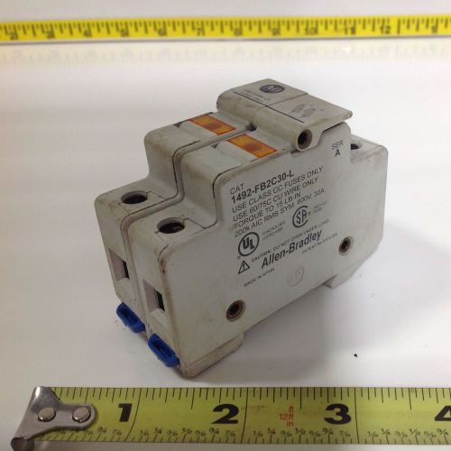 ALLEN BRADLEY  FUSE HOLDER 30A 600V 2P 1492-FB2C30-L SER. A