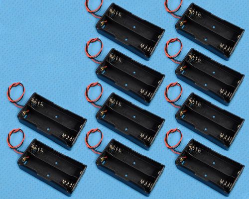 10pcs 18650 Battery Case 2*18650 2x3.7V 7.4V Battery Holder Box With Wire