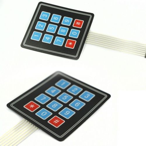 5pcs Matrix Array 12 Key 3x4 Membrane Switch Keypad Keyboard for Arduino AVR MCU