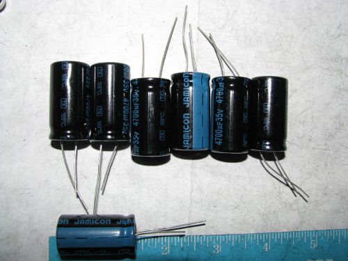 7 JAMICON 4700UF 35VOLT 105c RADIAL CAPACITORS FOR TUBE TRANSISTOR AUDIO AMP