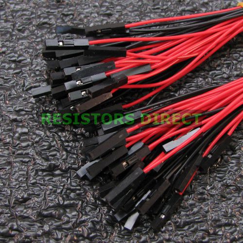 20cm DuPont Red &amp; Black Female to Female 40pcs Breadboard Jumper Wire Arduino Pi