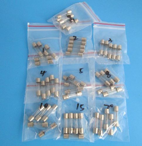 5* new20mm glass tube fuse assortment 250v 0.5a 1a 2a 3a 4a 5a 8a 10a 15a 20a us for sale