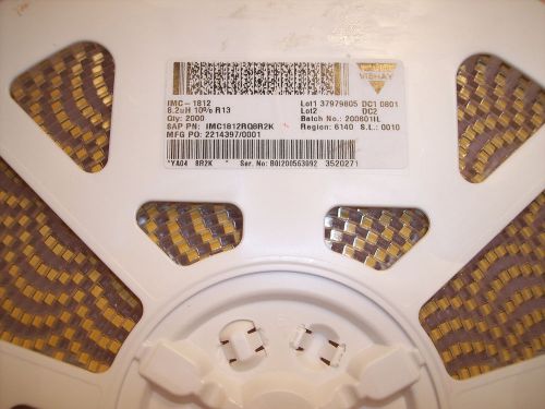 QTY (2000) IMC1812RQ8R2K VISHAY 8.2uH 1812 SMD WIREWOUND MOLDED INDUCTORS