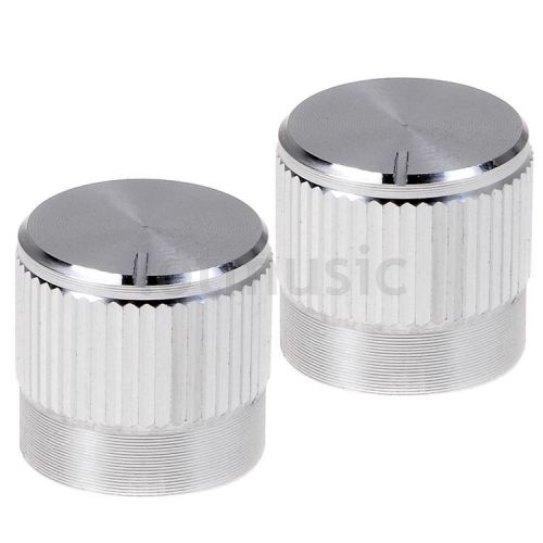 2 pcs Aluminium Alloy ?15x14mm 18T Insert Type Knobs Silver