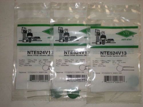 (LOT OF 3) NTE NTE524VB 180V 355V 23MM DISC METAL OXIDE VARISTOR NEW