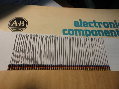 NOS 50PCS ALLEN BRADLEY 62K-1/4W-5% RC07G623J 1/4 watt CARBON COMP. RESISTOR