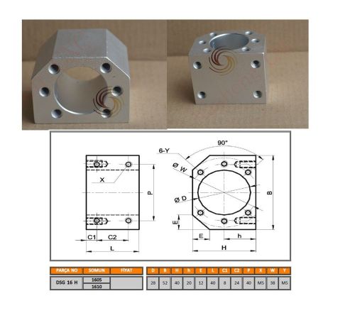 3 x Ballscrew Nut Housing Bracket Holder For 1604 1605 1610. With tracking