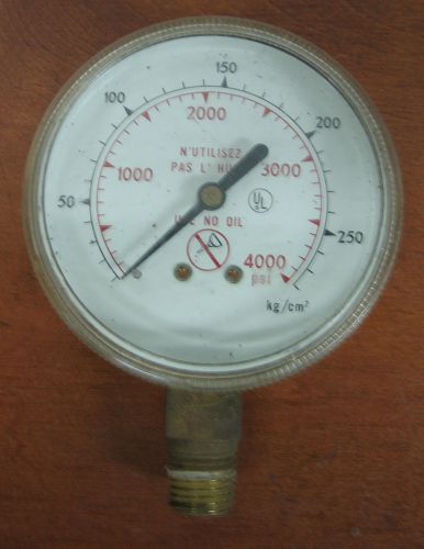 0-4000 0-250 PSI GAUGE N&#039;UTILISEZ PAS L&#039; HUILE USE NO OIL STEAMPUNK INDUSTRIAL