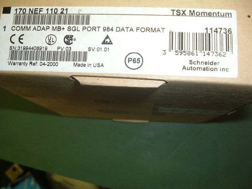 SCHNEIDER 170 NEF 110 21 MODICON COMM ADAP MB SGL PORT 984 NEW BOXED