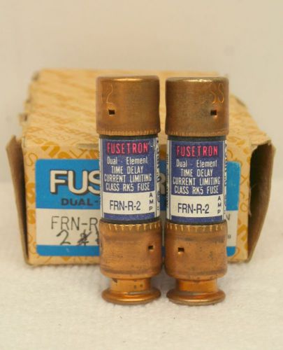 Bussman FRN-R-2 Fusetron Dual Element Fuse **NEW Box of 2** #2