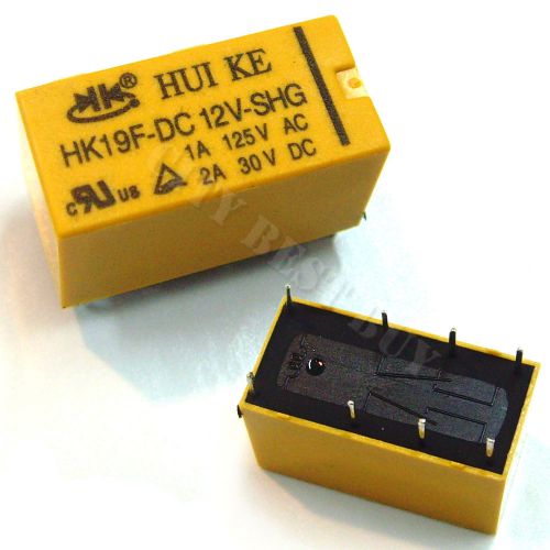 5 x HK19F DC 12V SHG 1A 125V AC 2A 30V DC 8 PIN 8 PINS Relay Relays