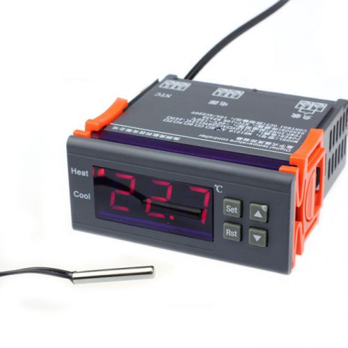 Elegant 12v lcd digital temperature controller relay temp w/ sensor thermostat for sale