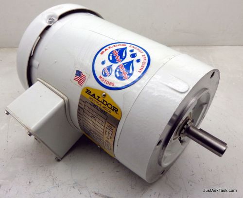 Baldor Washdown Duty AC Motor 1/2HP 1140RPM 56C Frame 208-230/460V 3 Phase 60 HZ