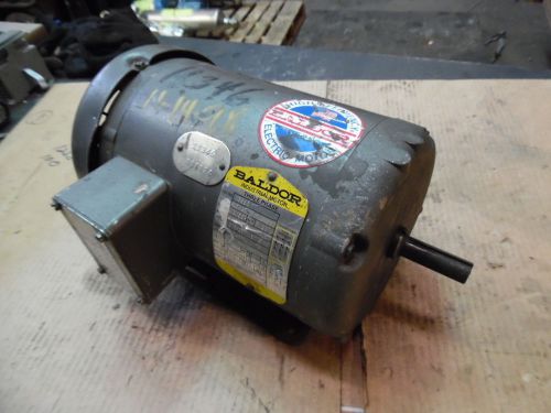 BALDOR INDUSTRIAL MOTOR, 2 HP, V 208-230/460, RPM 3450, FR 56/56H, USED