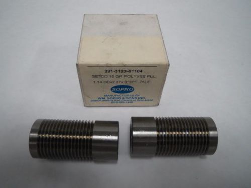 Lot 2 sopko 281-3120-61104 16gr poly-v pulley wheelhead 1.14x0.75x3in b203856 for sale