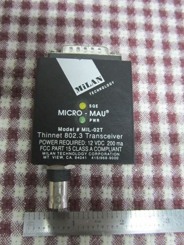 MICRO MAU MiLAN TRANSCEIVER THINNET MIL-02T BIN#3 11