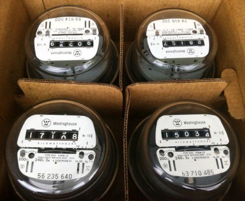 ELECTRIC WATTHOUR METER KWH E-Z READ CYCLONE, RESIDENTIAL, LOT OF 4