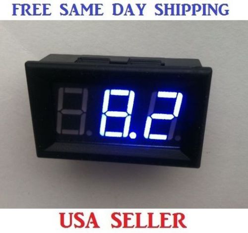 Digital 12v blue led ~ panel meter mini voltmeter ~ dc 0v to 99.9v for sale
