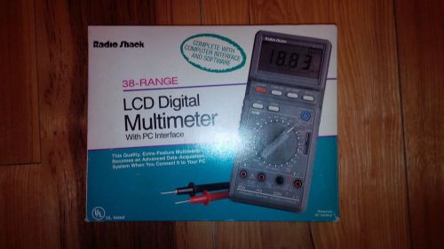 New Vintage Radio Shack 22-168 LCD Digital Multi Meter 38 Range