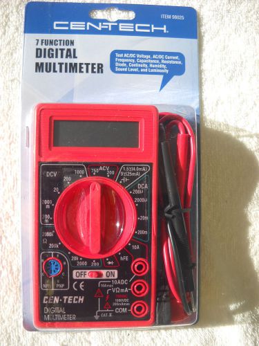 CEN-TECH 7 FUNCTION DIGITAL MULTIMETER NEW