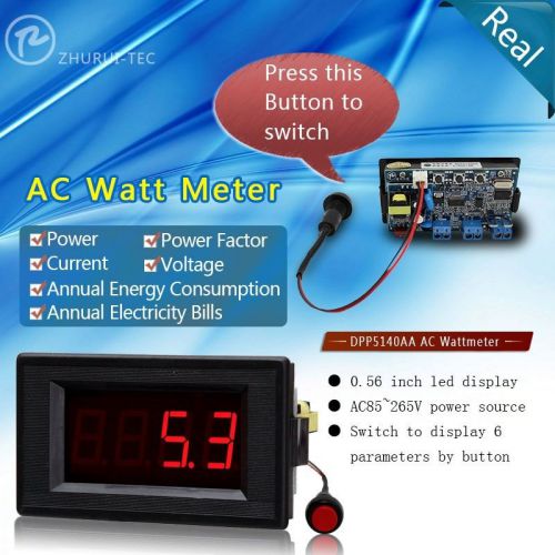 DPP5140AA ac watt meter/power meter /999.9W/4A/85v~265v/79*43*31mm