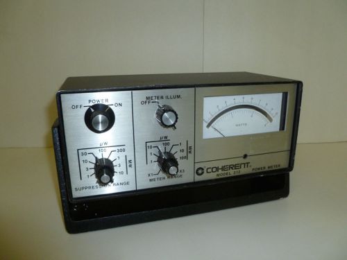 COHERENT MODEL 212 POWER METER Head Sensitivity at 633nM .4190 MA mW