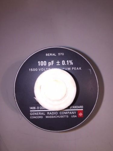 GENERAL RADIO COMPANY TYPE 1406-D COAXIAL CAPACITANCE STANDARD