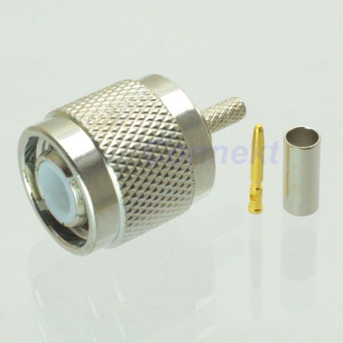 TNC male plug crimp RG174 LMR100 RG316 cable RF connector