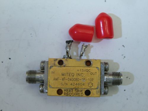 RF AMPLIFIER MITEQ AMF-4F-040080-25-10P 2-10GHz GAIN 33db PO 15dbm