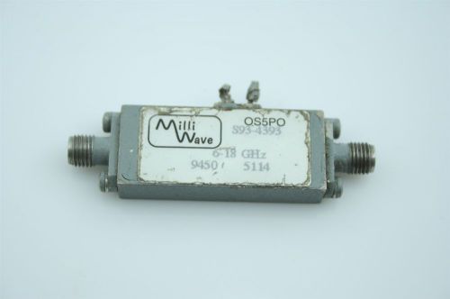 MilliWave Microwave RF LNA Pre Amplifier Preamp 6-18 GHz 5dBm 20dB gain TESTED
