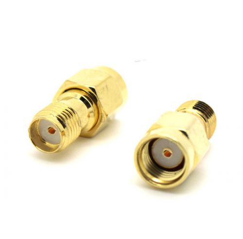 50 pcs Copper RP-SMA male to SMA female jack center RF coaxial connectors