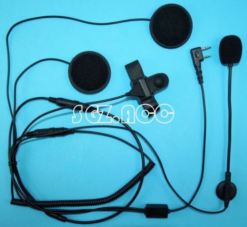 Open Helmet Motorcycle Headset/Earpiece for Kenwood Radio TK2130 TK2131 TK288